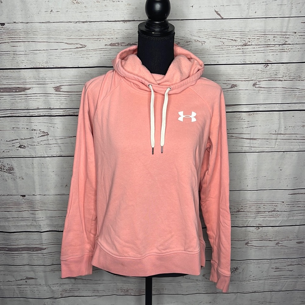 Under Armour Peach Hooded Sweatshirt Sz Small!